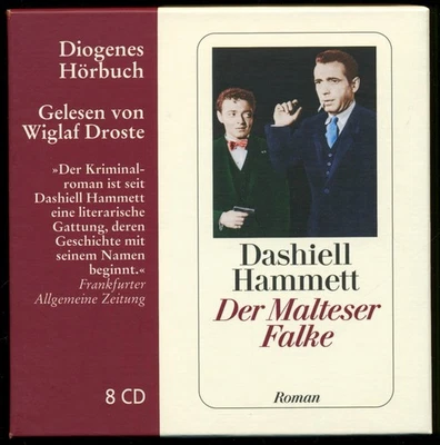 Dashiell HAMMETT★DER MALTESER FALKE★Hörbuch★Krimi★Wiglaf DROSTE★8-CD-Box★NEUWTG. - Bild 1 von 4