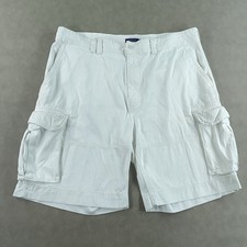 Polo Ralph Lauren Shorts Men  s Size 42 White Cargo Pockets Utility Cotton Logo