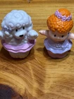 Rare Vintage Fisher Price Little People Ballerina Girl With Dancing Poodle Lot