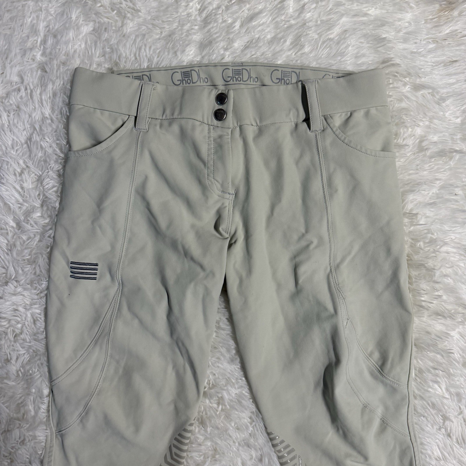 Women’s Size 30R Tan GhoDho Knee Patch Horseback Riding Breeches