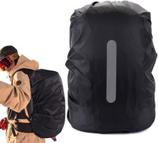 2Pcs Copri Zaino Nero Antipioggia Copri Zaino Riflettente Impermeabile Copri Zai