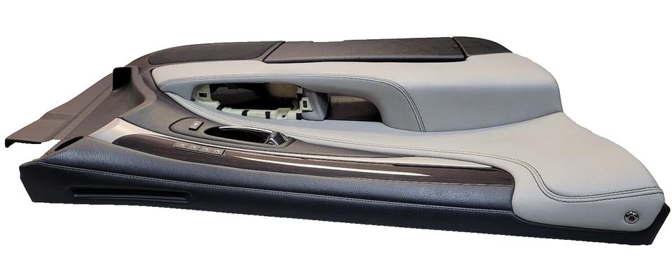 Panel de puerta interior del lado del conductor gris/grano madera oscura OEM Lexus LS460 2013-2017 Foto 4 de 4