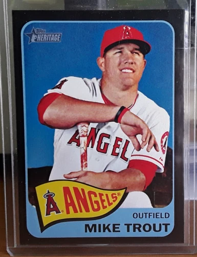 2014 Topps Heritage Black Border Mike Trout Parallel Card #THC-250 Angels NM