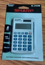 Sharp 8 digit CALCULATOR Solar Powered LCD Fl...
