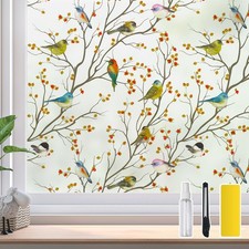 DKTIE Stained Glass Window Film, Non-Adhesive Static Cling, Privacy, UV Block