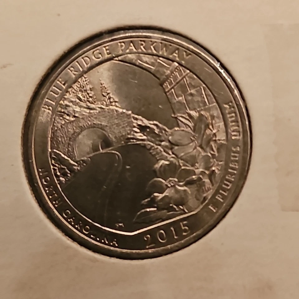 2015-P 25C Blue Ridge Parkway NP First Strike America the Beautiful Quarter - Image 2 of 2