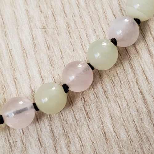 Hand- Made GENUINE * ROSE QUARTZ STONE * BRACELET 7" Long , 8 MM - USA - Picture 4 of 8