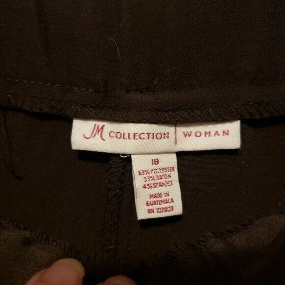 JM Collection Womens Size 10 Brown  Solid Slacks Pants - Image 2 of 4