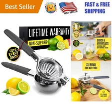 Professional Lemon Squeezer with Ergonomic Design - No Seeds, Maximum Juice