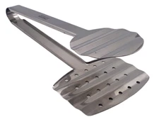 Oneida 18/8 Stainless Steel Perforated Flat Tongs Restaurant Catering Utensil