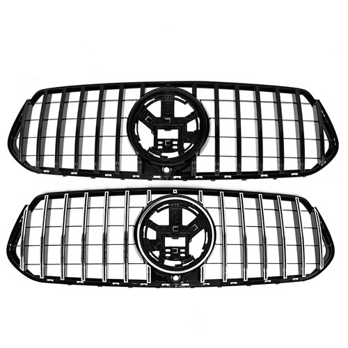 Glossy Black Front Grill For Mercedes Benz W167 GLE350 GLE53 2019 2020 2021~2023 - Picture 5 of 11