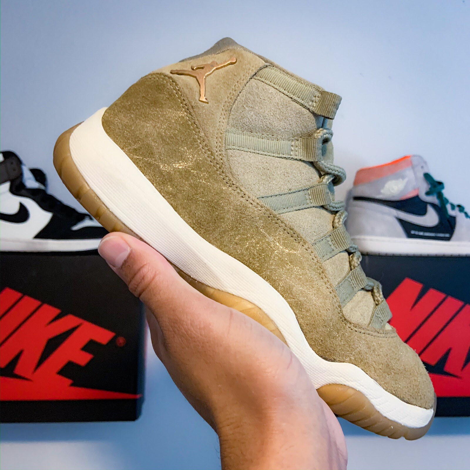 jordan retro 11 olive lux