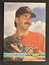 1991 Topps Stadium Club Anthony Telford Rookie Card (RC) #330 Orioles Pitcher EX. rookie card picture