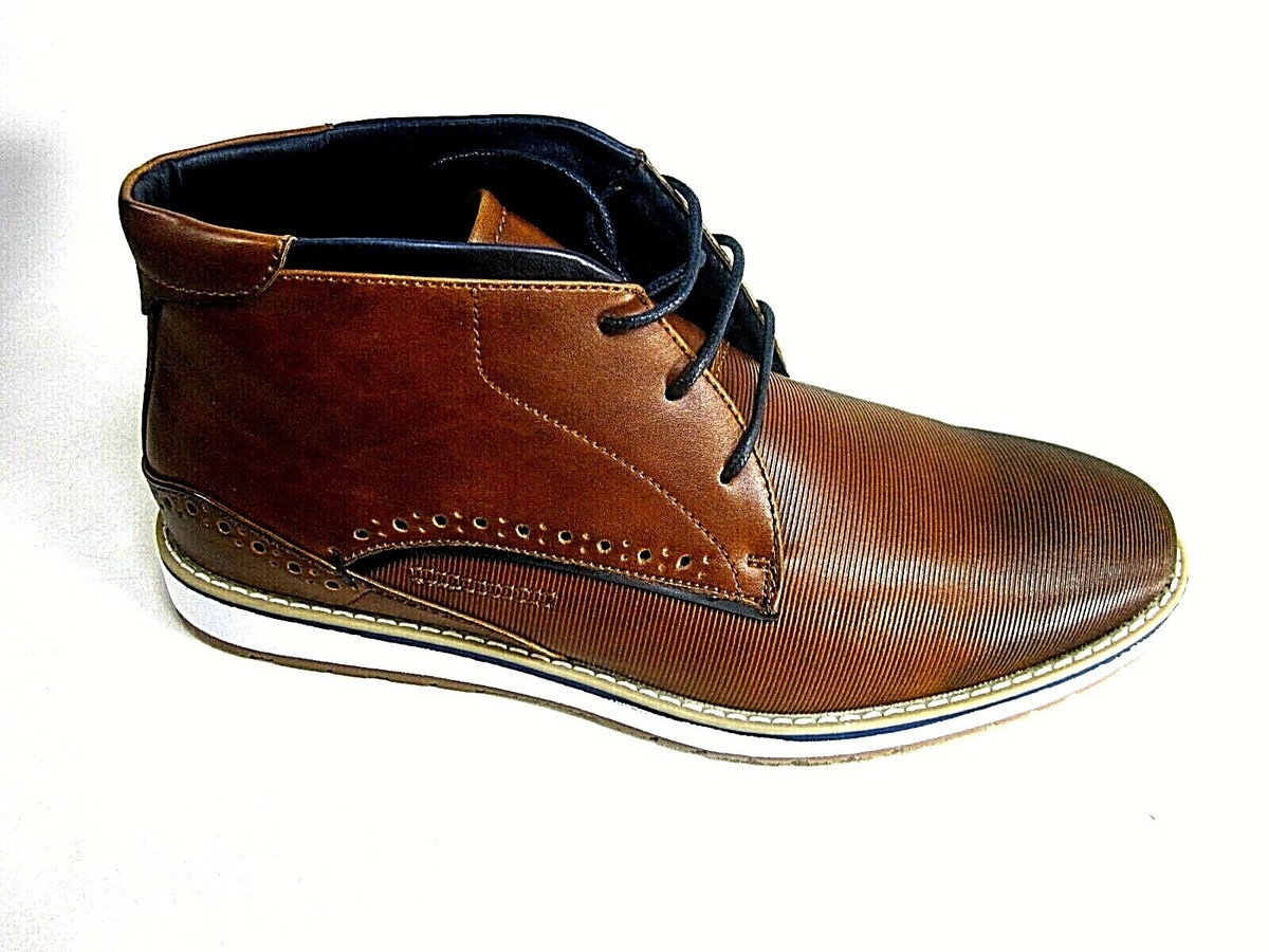 Jaxson Men's Ankle Dress Boots Slip On Almond Round Toe Chelsea US