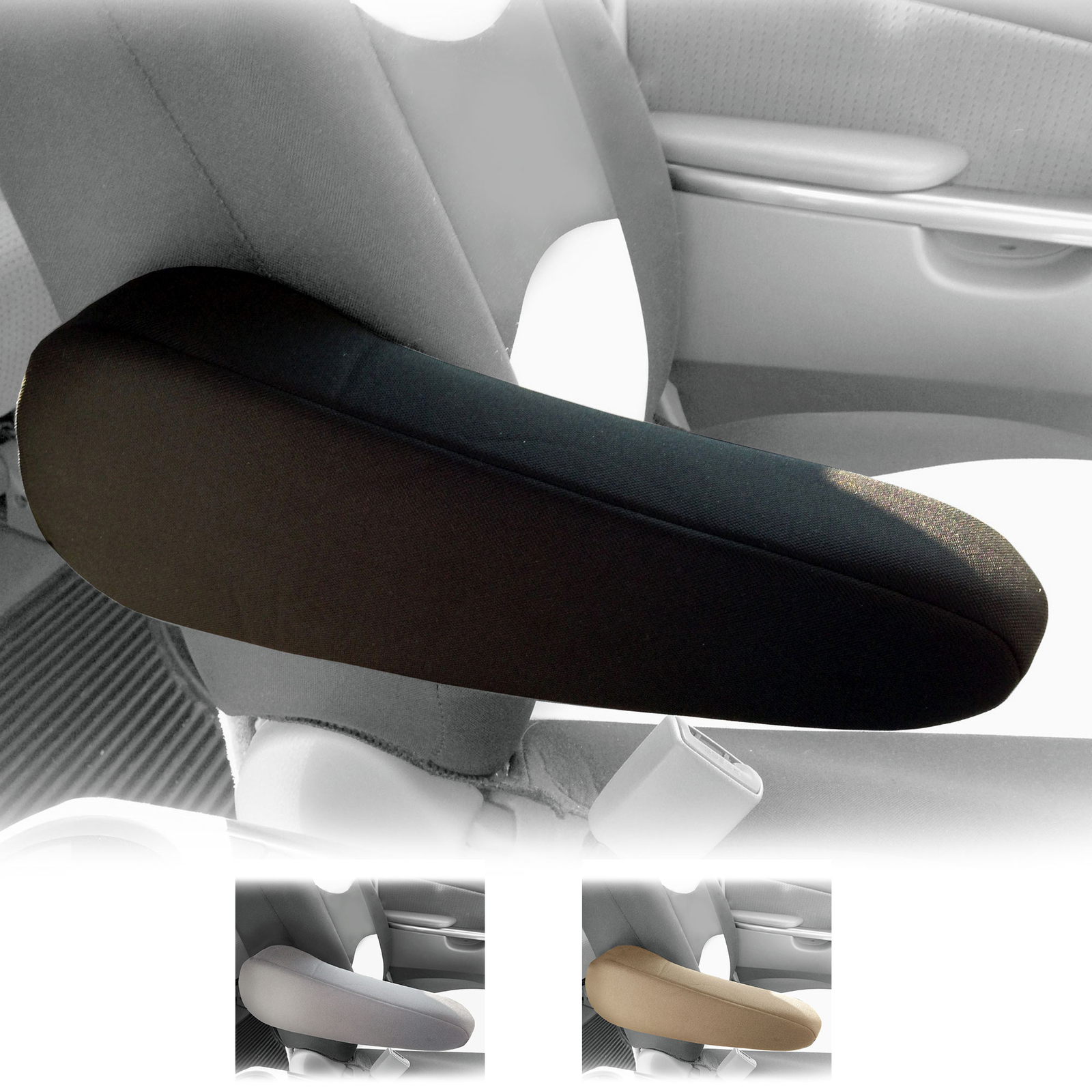 FH Group Cloth Auto Elastic Armrest Cover for Car Van Truck Set of 2, One Pair