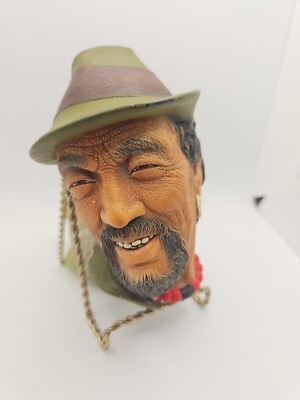 Vintage Made in England F Wright Bossons Chalkware Head Bust