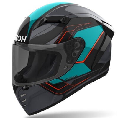 CASCO INTEGRALE 22.06 AIROH CONNOR DUNK BLU BLACK GLOSS  TG L