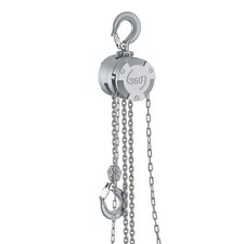Wiltec Palan à chaîne Alu 250 kg Hauteur 3 m Treuil manuel Palan levier Atelier