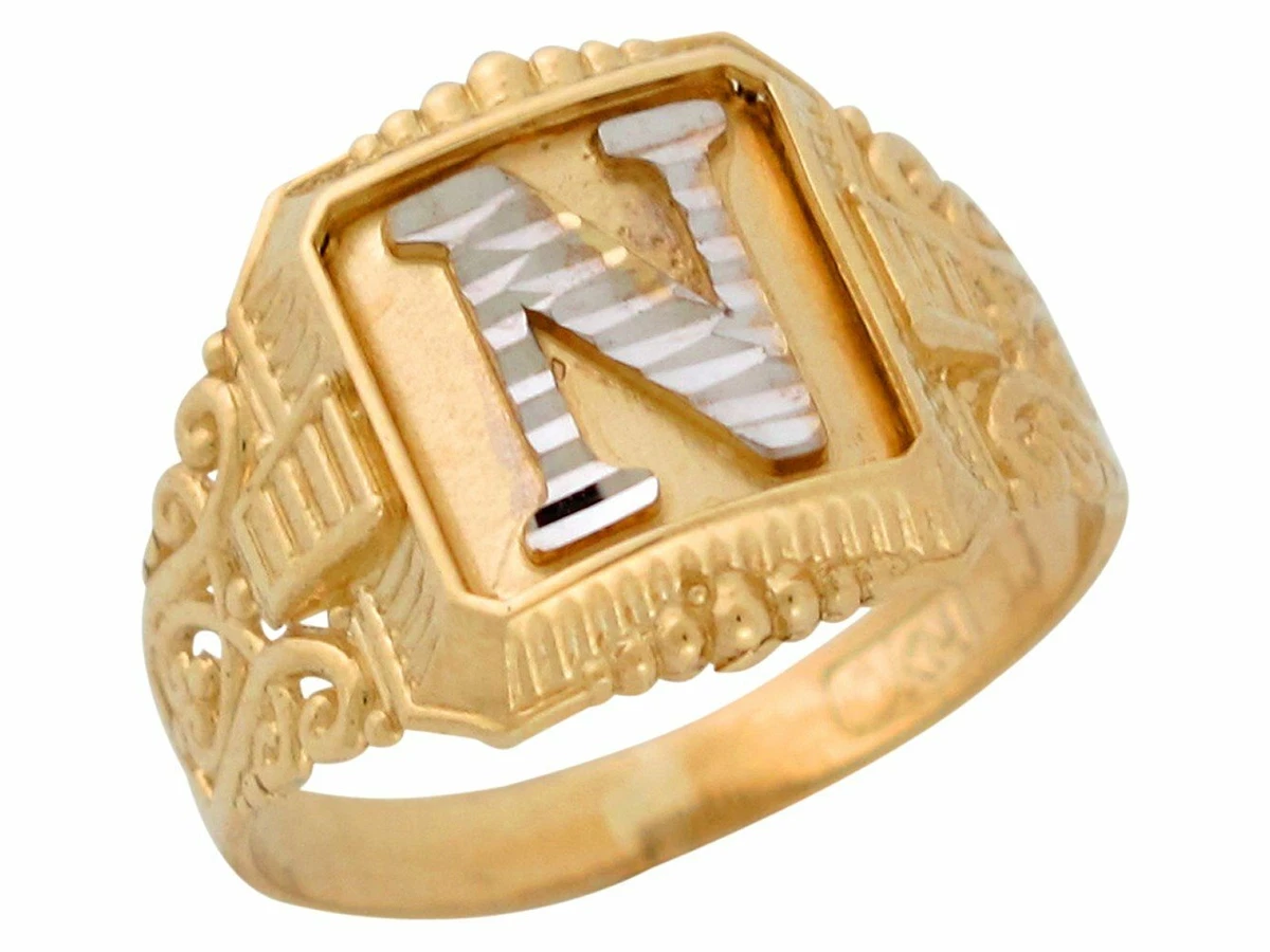 Gold ring shop letter n
