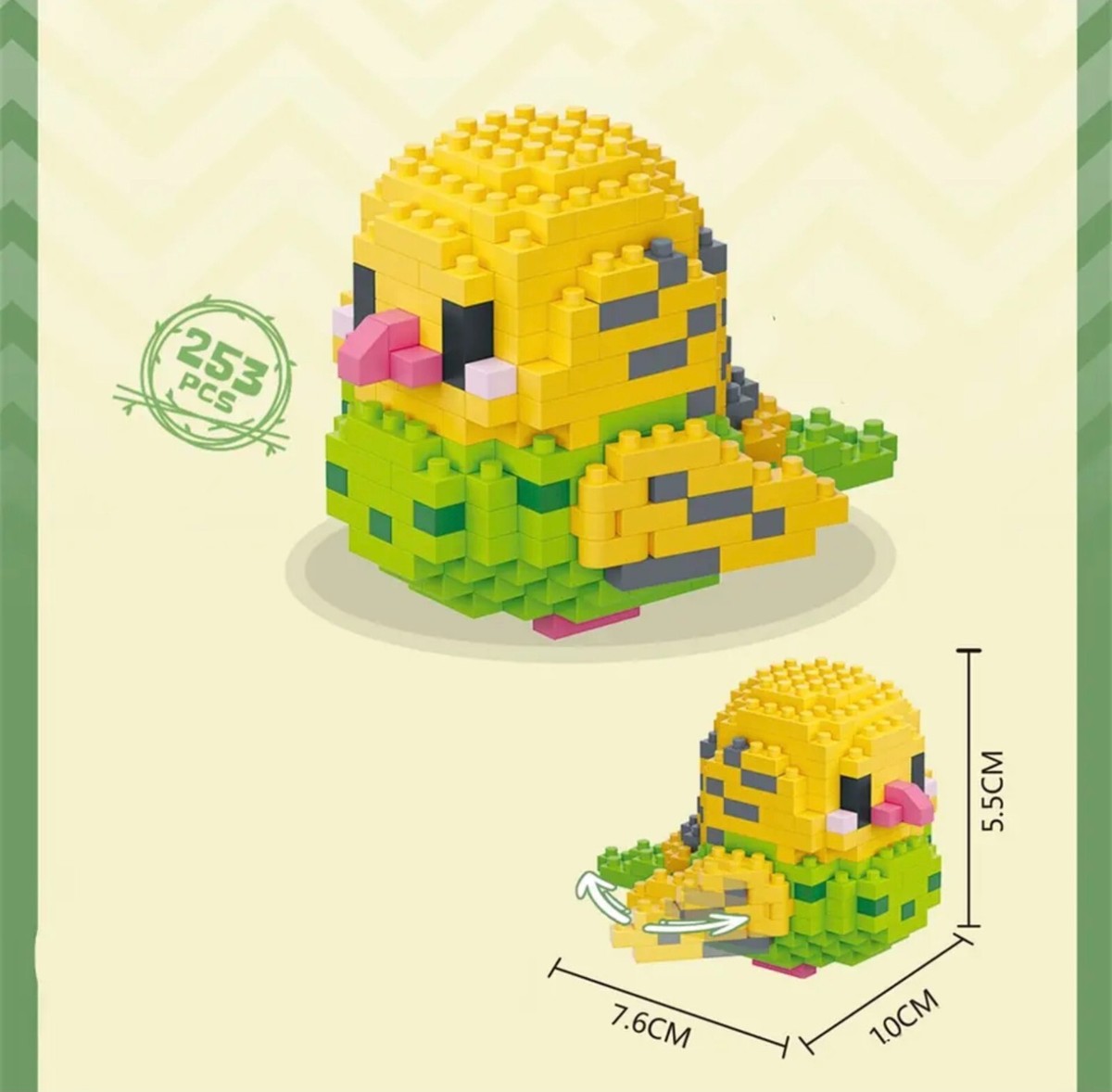 2 In 1 Micro Bricks Bird, Owl & Eagle With Black Roses - Foto 2