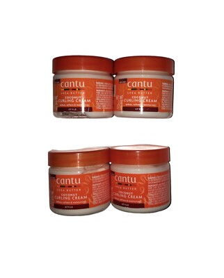 Cantù Shea Butter Coconut Curling Cream 2 oz Lot of 4 NEW