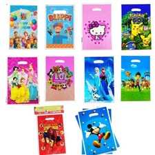 10X Children's Plastic Birthday Party Loot Bags Goodie Bag Children Kids Gift.