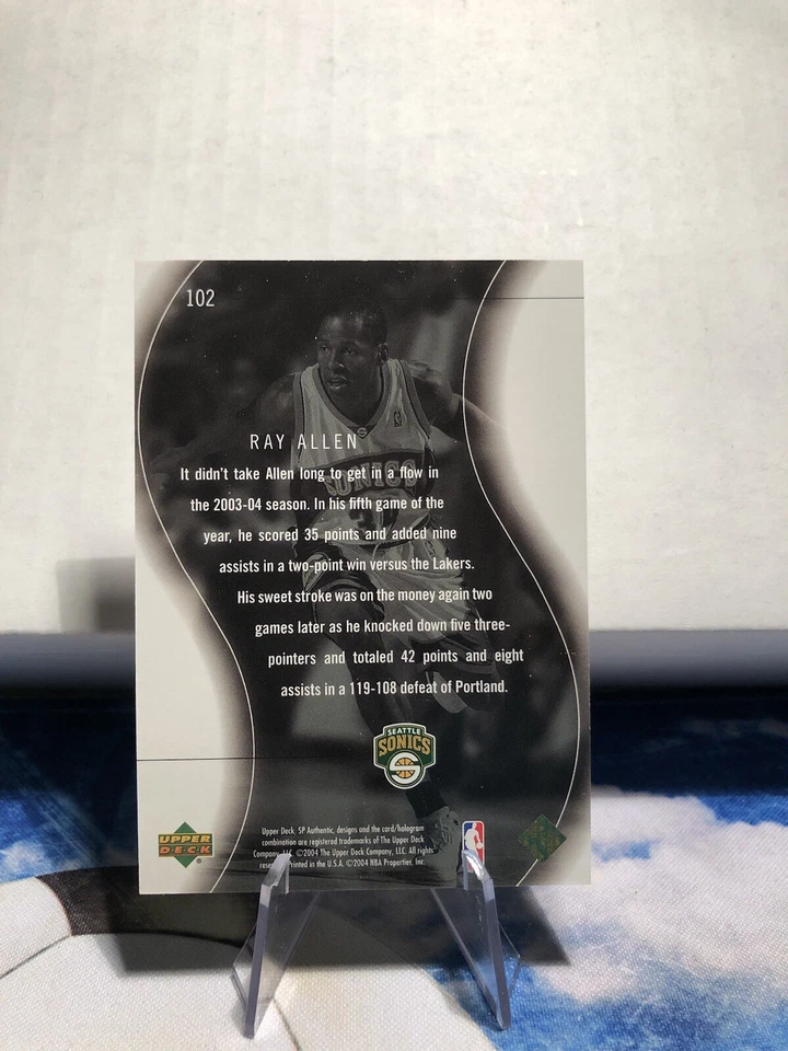 2003-04 SP Authentic SP Spectaculars /100 Ray Allen #102 HOF - Image 2 of 2