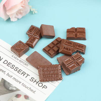 10Pcs Dollhouse Miniature Chocolate Snacks Candy Box Pretend Play Food_z8
