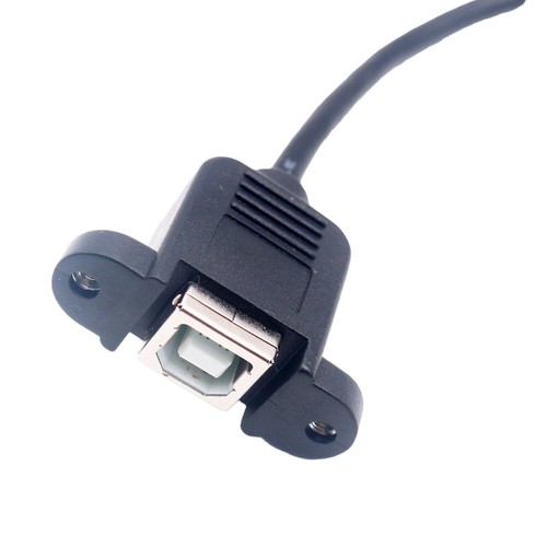 USB 2.0 B Female Panel Mount Socket To Micro USB 5 Pin Male Cord Cable 1FT/30CM - Picture 7 of 7