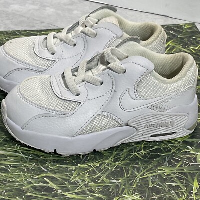 Nike air max- kids size 8- white 
