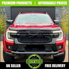 BONNET GUARD BUG DEFLECTOR GLOSS BLACK TO FIT FORD RANGER T9 2023- PROTECTOR
