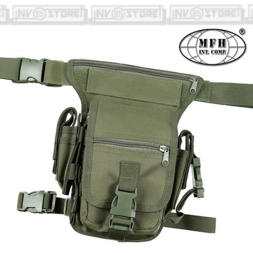 Marsupio Cosciale da Gamba Coscia MFH Tasche Softair Militare Moto Uomo  VERDE OD | eBay