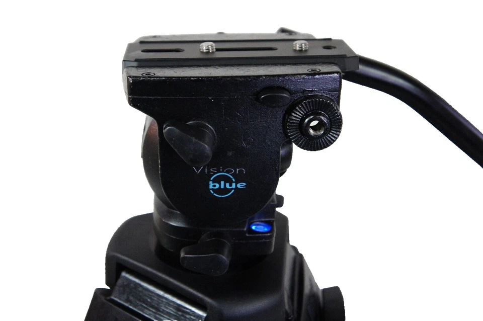 VINTEN VISION PRO BLUE HEAD 75mm PLATE PANBAR TDK DA 2D TRIPOD SYS SERVICED 11Lb - Image 3 of 4