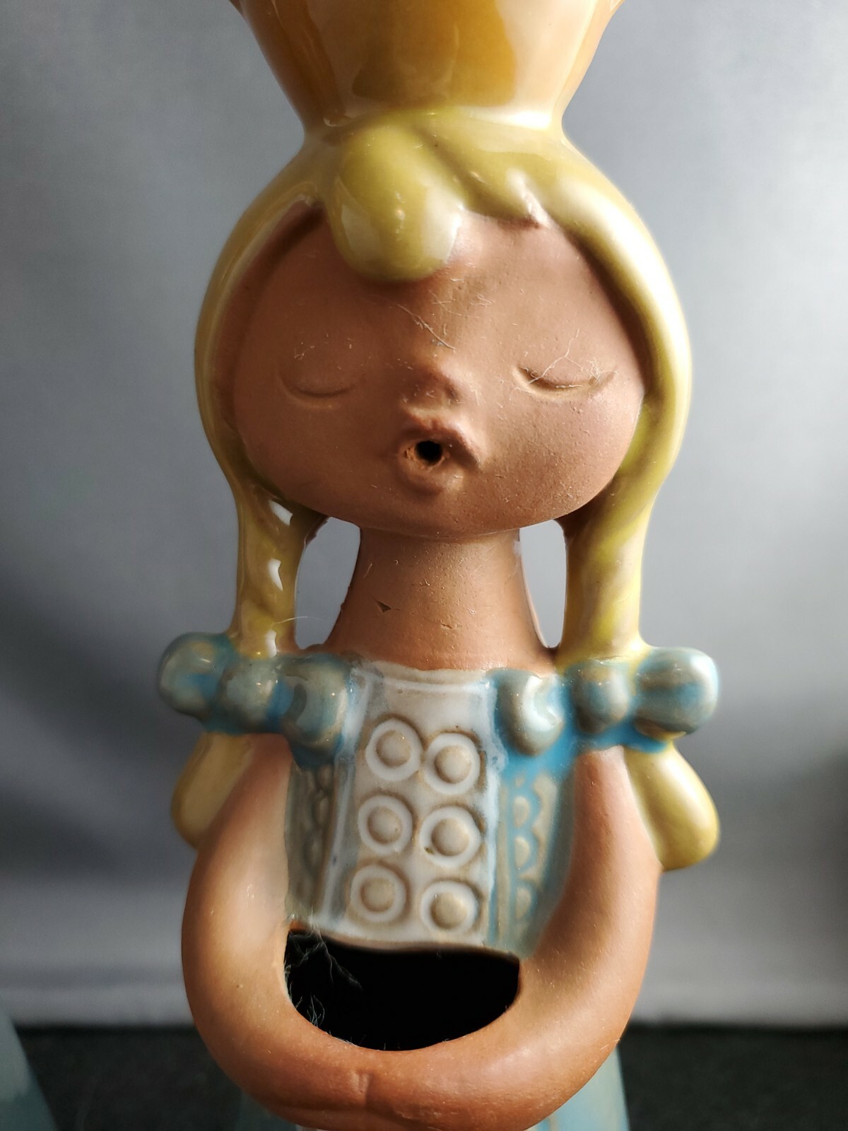 Pair Of Red Clay Pottery Girl Candlestick Holders eBay