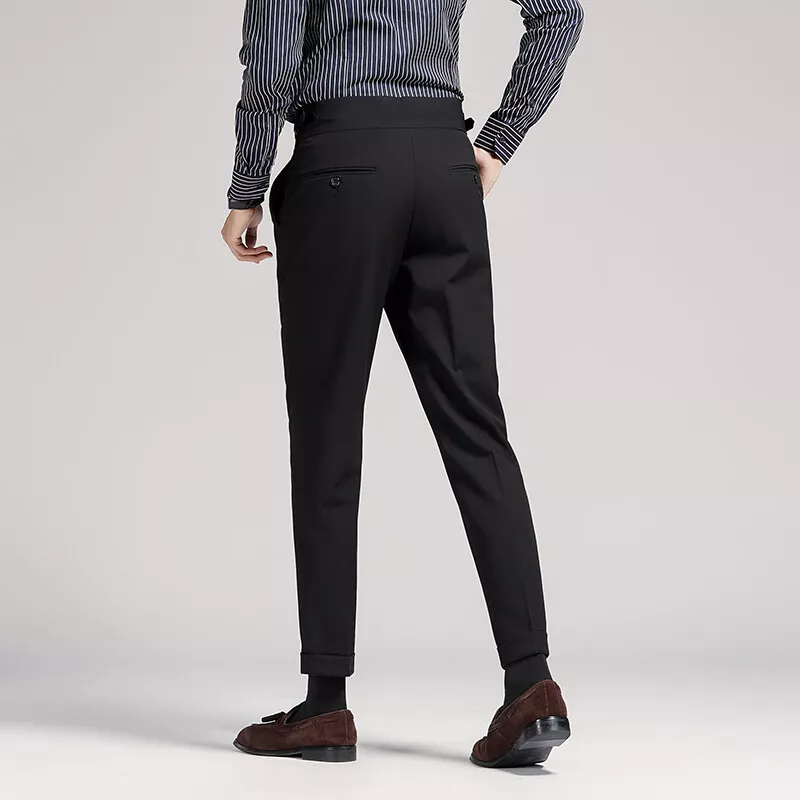 Mens slim clearance cropped dress pants