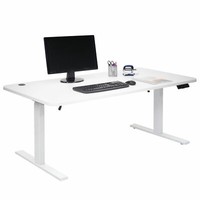 BüRotisch HWC-D40, Schreibtisch, Elektrisch HöHenverstellbar 160X80Cm, Weiß Weiß