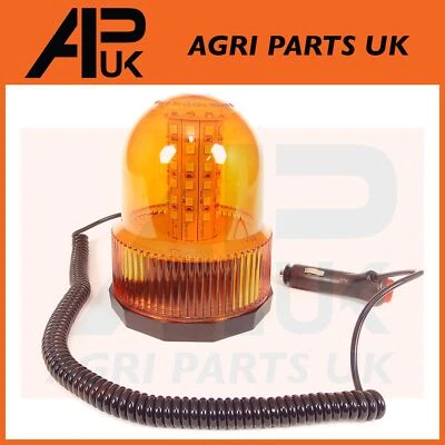APUK LED Magnetic Mount Rotating Flashing Amber Dome Beacon Warning Light Recovery
