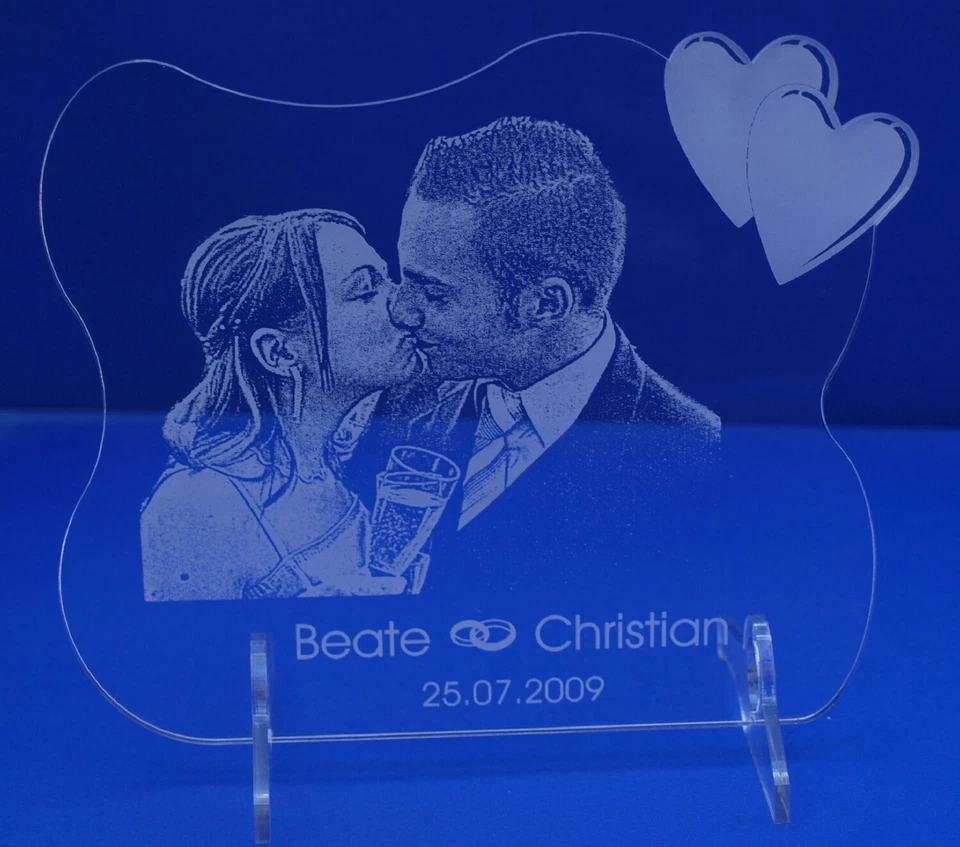 Acrylglas Fotogravur Liebesgeschenk Hochzeit Jahrestag Verlobung mit ihrem Foto