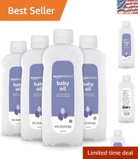Soothing Lavender Baby Oil, 14 Fl Oz - 4-Pack for Hydrated Skin Protection