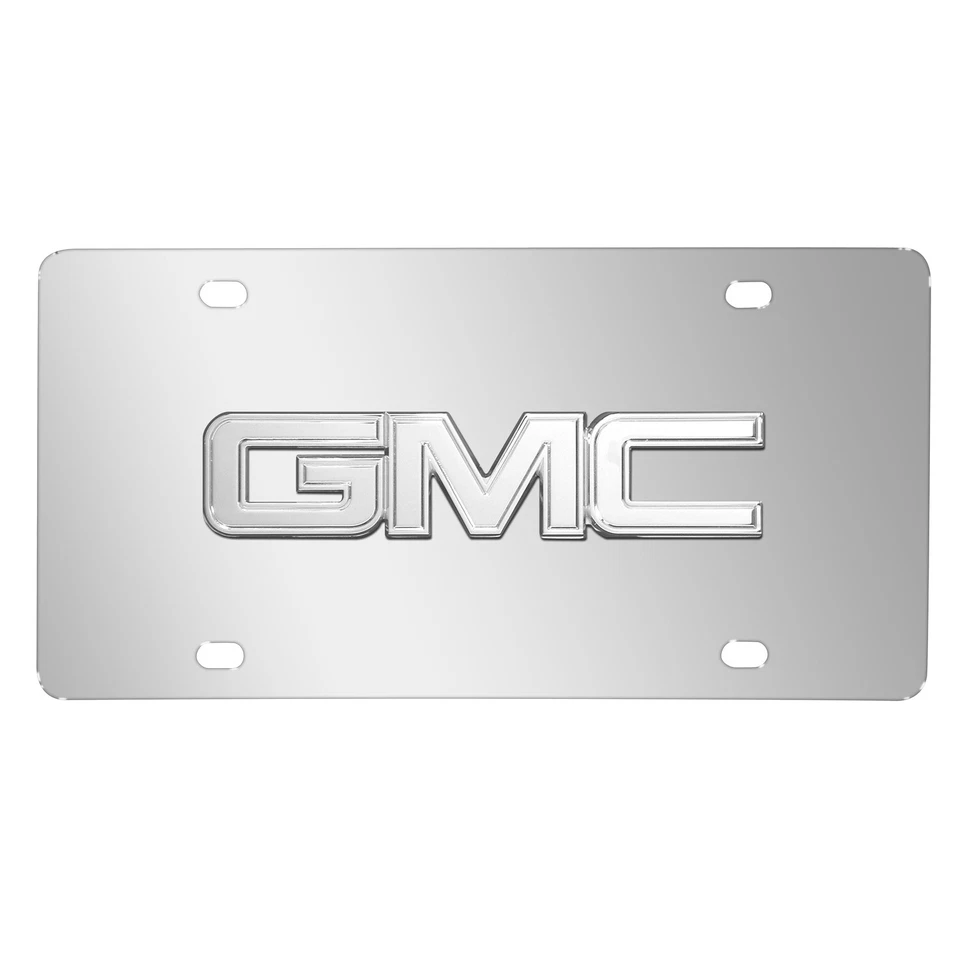 GMC 3D Logo Chrome Stainless Steel License Plate Made in the USA — 第 3/4 张图片