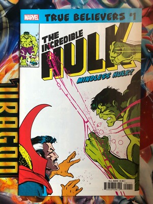 True Believers #1 The Incredible Hulk Mindless Hulk -MARVEL  Comic Book