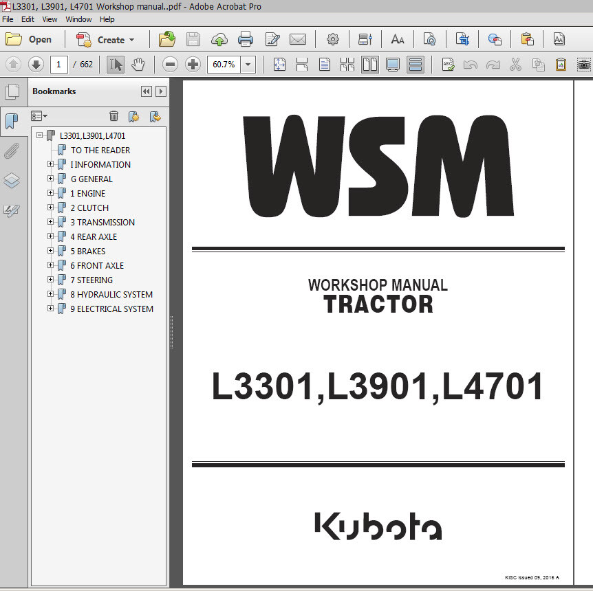 Kubota WSM ワークショップマニュアル ディーゼルエンジン Kubota WSM ワークショップマニュアル ディーゼルエンジン WSM