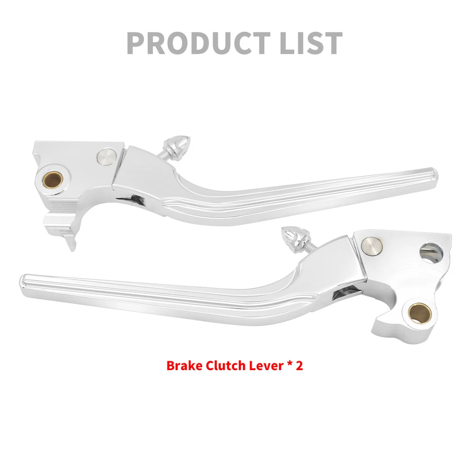 Chrome Brake Clutch Levers Fit For Harley Sportster Iron 883 1200 XL 48 72 14-24 - Image 2 of 4
