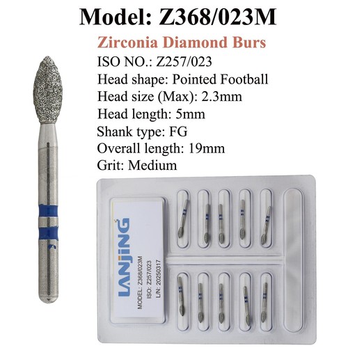 Fresas de fútbol redondas dentales con corte de circonita de diamante Z379 368 801 856 881 - Imagen 34 de 244