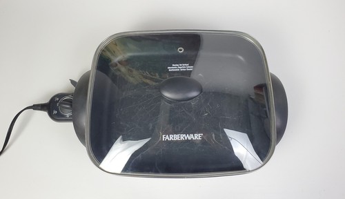 Faberware 15" 6L Electric Skillet Lid Power Cord Non Stick Used but Works Well - Picture 3 of 8
