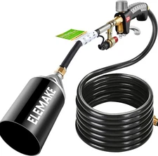 Propane Torch Self Igniting with Turbo Blast Trigger and Flow Valve 10 Foot Hose