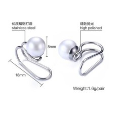 Fashion Simple Temperament Jewelry Women Exquisite Pearl Ear Clip Earrings Gift