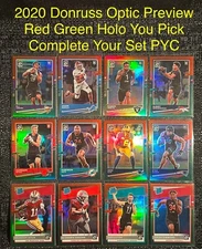 2020 DONRUSS OPTIC RATED ROOKIE PREVIEW RED GREEN YOU PICK COMPLETE YOUR SET PYC