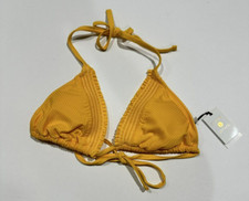 Women's Ribbed Triangle Bikini Top - Shade  Shore  Yellow S