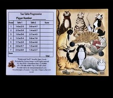 64 bridge tally cards , Cats Design, Made In The USA